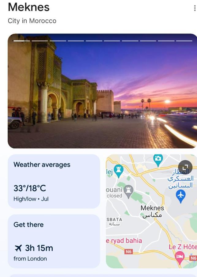 Meknes Hamria Lejlighed Eksteriør billede